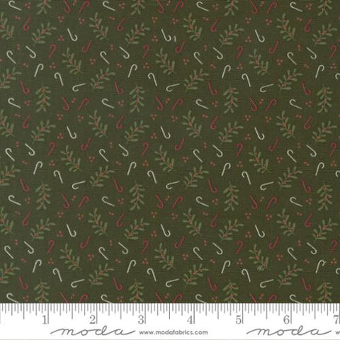 Holly Candy Novelty Candy Canes in Pine -- Gingerbread Lane by Kiley's Quilt Room -- Moda Fabrics