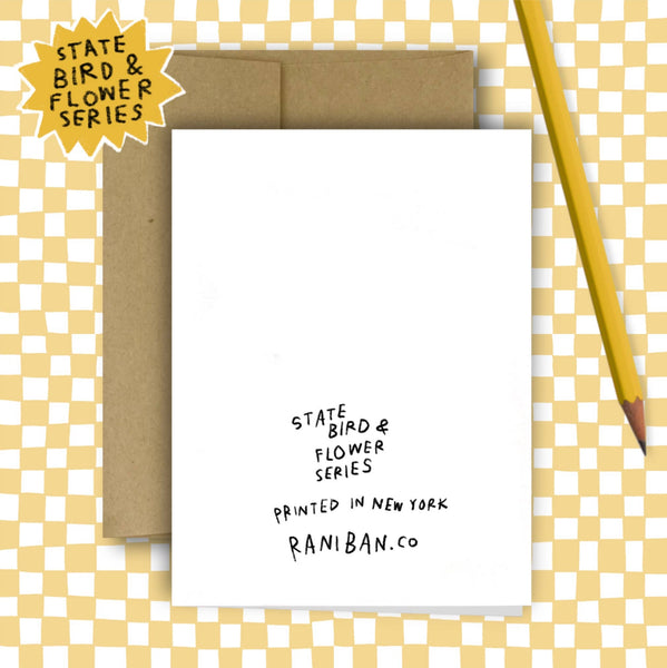 MARYLAND State Flower & Bird Greeting Card