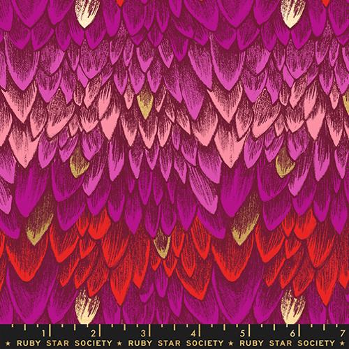 Scales in Metallic Rose -- Fireglow by Sarah Watts --  Ruby Star Society -- Moda Fabrics