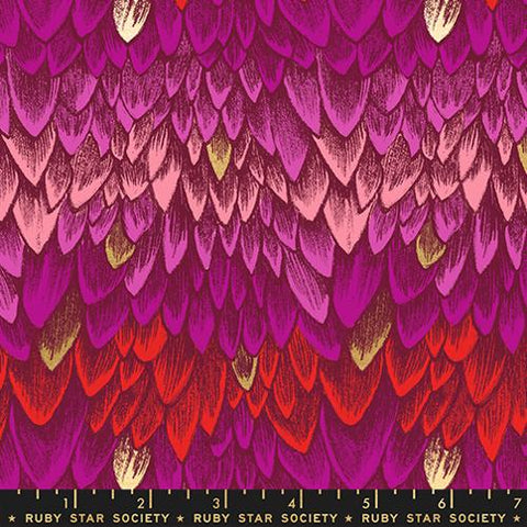 Scales in Metallic Rose -- Fireglow by Sarah Watts --  Ruby Star Society -- Moda Fabrics