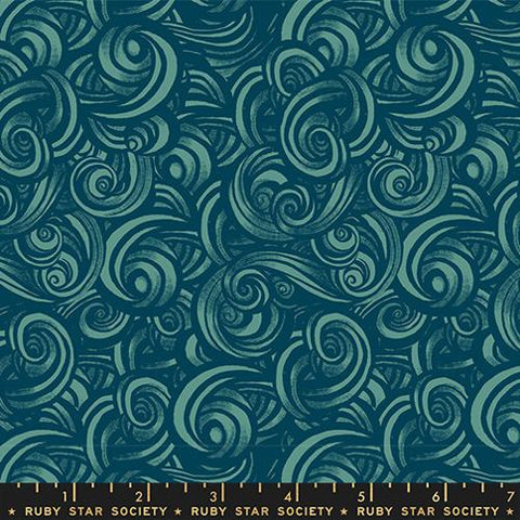 Smoke Blenders Swirls in Watercress -- Fireglow by Sarah Watts --  Ruby Star Society -- Moda Fabrics