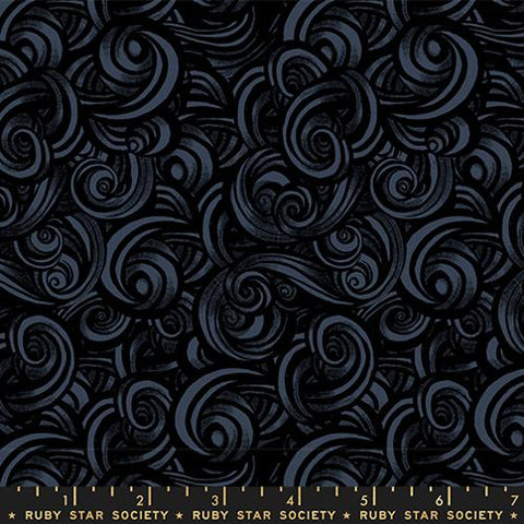 Smoke Blenders Swirls in Black -- Fireglow by Sarah Watts --  Ruby Star Society -- Moda Fabrics