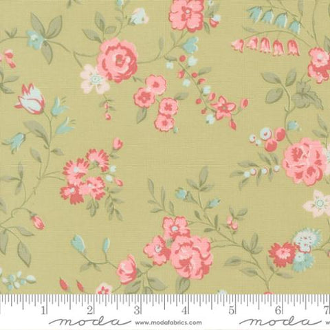 Main Floral inLight Green -- Abide by Brenda Riddle Designs for Moda Fabrics