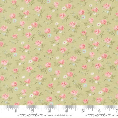 Field Floral in Light Green -- Abide by Brenda Riddle Designs for Moda Fabrics