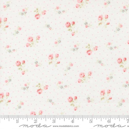Small Floral Dots in Linen White -- Abide by Brenda Riddle Designs for Moda Fabrics