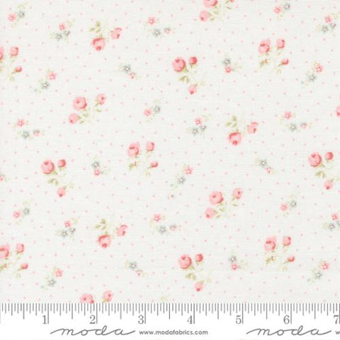 Small Floral Dots in Linen White -- Abide by Brenda Riddle Designs for Moda Fabrics