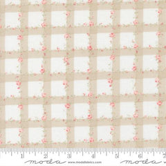 Floral Plaid Gingham Checks in Stone -- Abide by Brenda Riddle Designs for Moda Fabrics
