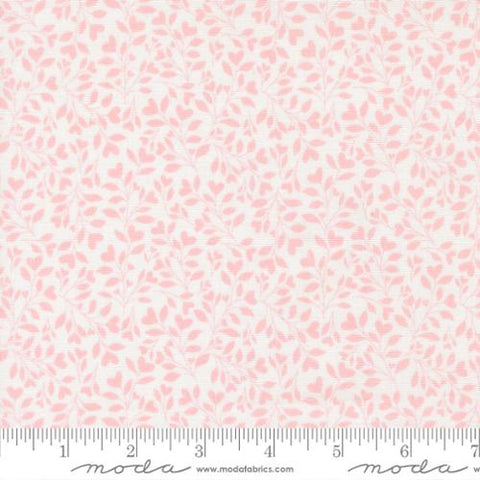 Hearts and Leaves in Linen White -- Abide by Brenda Riddle Designs for Moda Fabrics