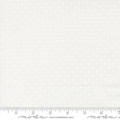 Dots Dots in Linen White White -- Abide by Brenda Riddle Designs for Moda Fabrics