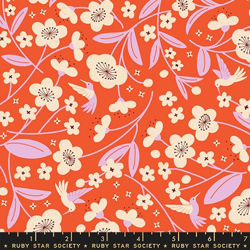 Persimmon Blossoms in Warm Red --  Persimmon -- Rashida Coleman Hale for Ruby Star Society -- Moda Fabrics
