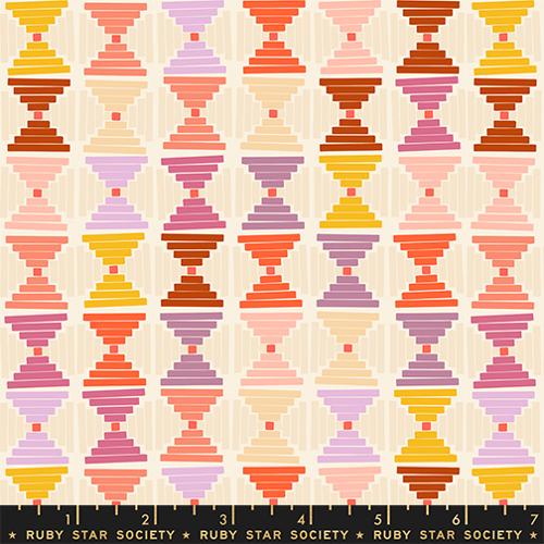 Courthouse Steps in Natural --  Persimmon -- Rashida Coleman Hale for Ruby Star Society -- Moda Fabrics