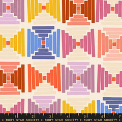 Courthouse Steps Canvas in Natural --  Persimmon -- Rashida Coleman Hale for Ruby Star Society -- Moda Fabrics