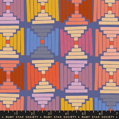 Courthouse Steps Canvas in Twilight --  Persimmon -- Rashida Coleman Hale for Ruby Star Society -- Moda Fabrics