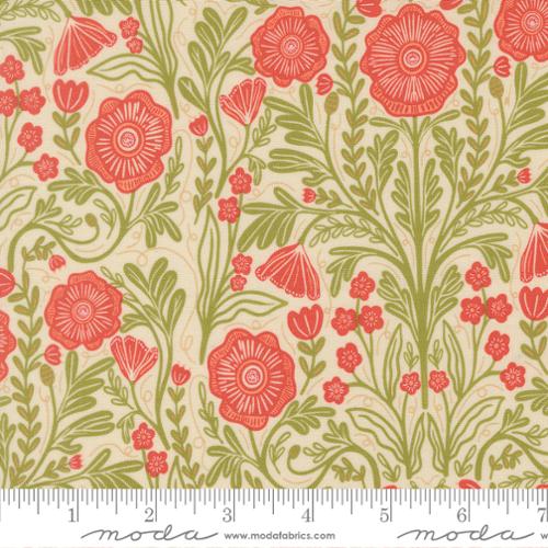 Poppy Florals in Cloud -- The Henhouse by Gingiber for Moda Fabrics