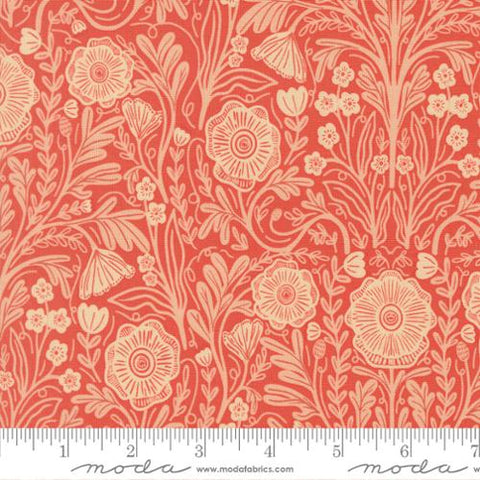 Poppy Florals in Tomato -- The Henhouse by Gingiber for Moda Fabrics
