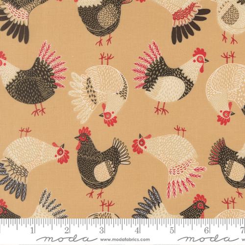 Tossed Chickens in Hay -- The Henhouse by Gingiber for Moda Fabrics