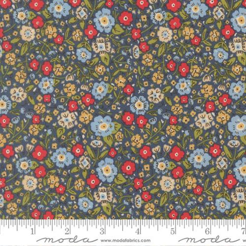 Calico Small Floral in Denim  -- The Henhouse by Gingiber for Moda Fabrics