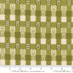 Flower Plaid Checks and Plaids Gingham in Grass  -- The Henhouse by Gingiber for Moda Fabrics