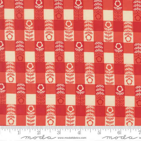 Flower Plaid Checks and Plaids Gingham in Barn  -- The Henhouse by Gingiber for Moda Fabrics