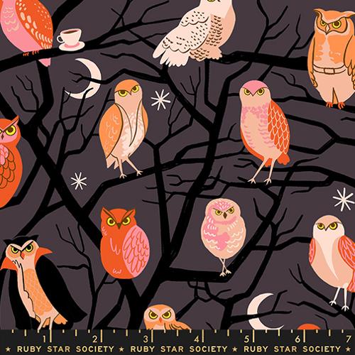 Who Cooks For You Owls in Eggplant -- Freaky Familiars -- Ruby Star Society