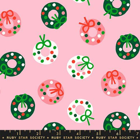 Bough Down in Melody Pink --- Merry Happy by Kim Kight --  Ruby Star Society -- Moda Fabrics