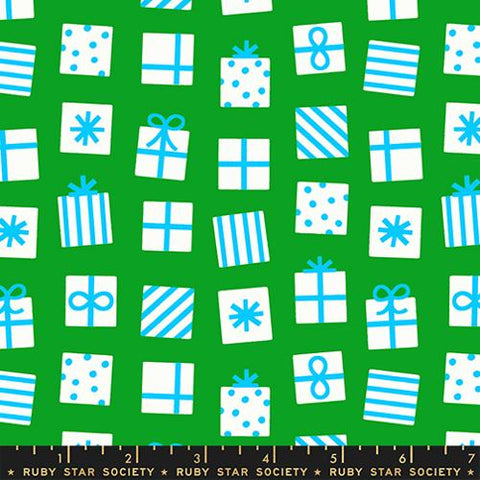 Secret Santa in Verdant --- Merry Happy by Kim Kight --  Ruby Star Society -- Moda Fabrics