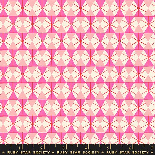Happy Hexie in Lipstick --- Merry Happy by Kim Kight --  Ruby Star Society -- Moda Fabrics