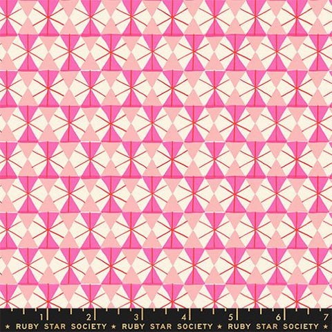Happy Hexie in Lipstick --- Merry Happy by Kim Kight --  Ruby Star Society -- Moda Fabrics