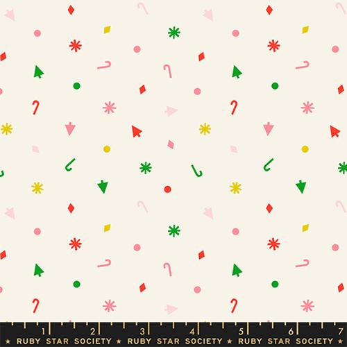 Christmas Confetti in Multi --- Merry Happy by Kim Kight --  Ruby Star Society -- Moda Fabrics