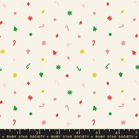 Christmas Confetti in Multi --- Merry Happy by Kim Kight --  Ruby Star Society -- Moda Fabrics