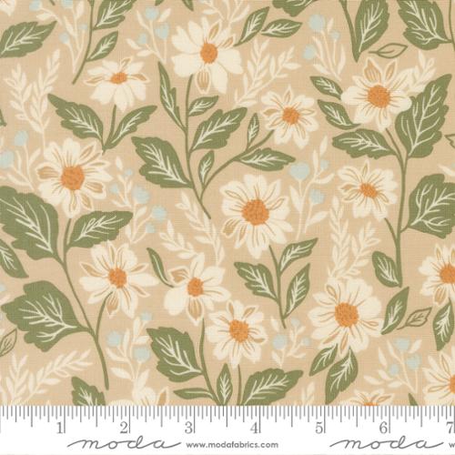 Romance Blooms in Oatmeal -- True Love by Lella Boutique -- Moda Fabric
