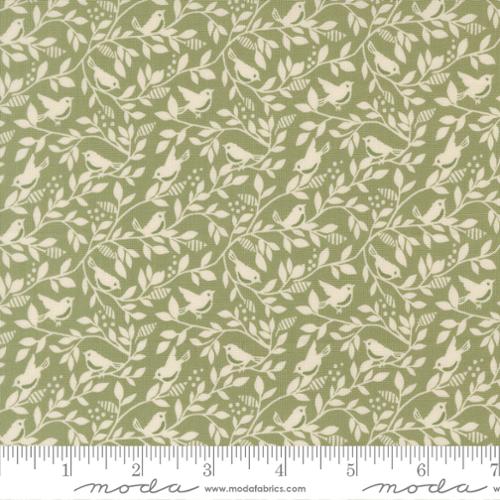 Birds of A Feather in Fern -- True Love by Lella Boutique -- Moda Fabrics