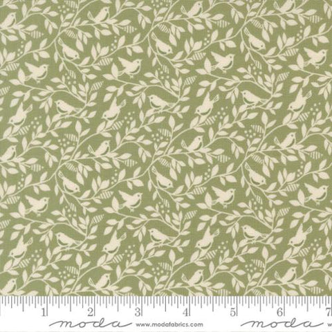Birds of A Feather in Fern -- True Love by Lella Boutique -- Moda Fabrics