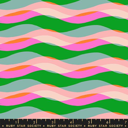 Poolside Waves in Lipstick -- Poolside Too --  Ruby Star Society -- Moda Fabrics