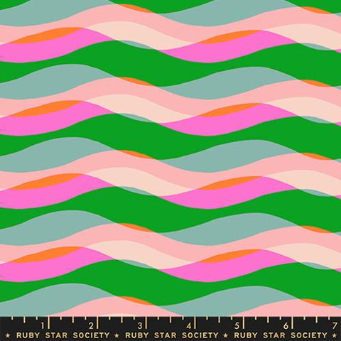 Poolside Waves in Lipstick -- Poolside Too --  Ruby Star Society -- Moda Fabrics