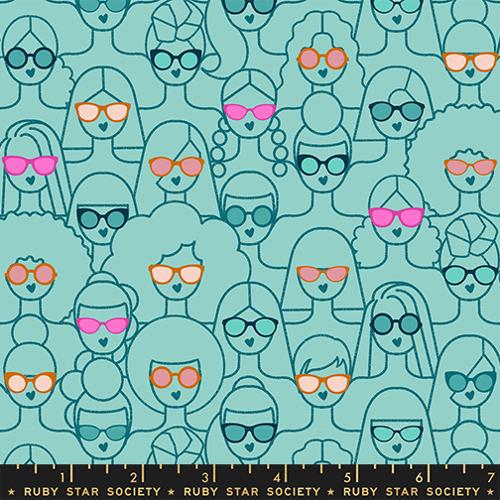 Shine Girl in Lagoon -- Poolside Too --  Ruby Star Society -- Moda Fabrics