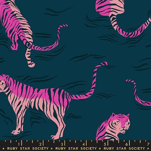 Tigress Rayon in Dark Teal -- Poolside Too --  Ruby Star Society -- Moda Fabrics