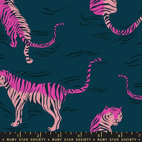 Tigress Rayon in Dark Teal -- Poolside Too --  Ruby Star Society -- Moda Fabrics