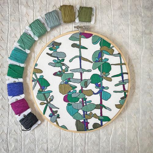 Eucalyptus Embroidery Kit -- Kate Wyatt Fine Art