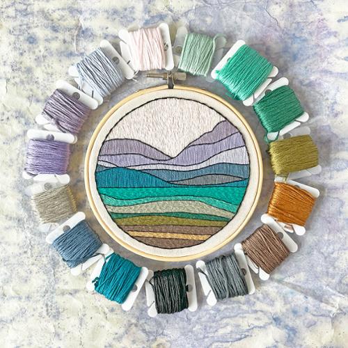 5" Landscape Embroidery Kit -- Kate Wyatt Fine Art