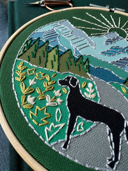 Trail Dog Embroidery Kit