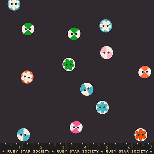 Buttons in Black -- 1-800 Notion -- Ruby Star Society -- Moda Fabric
