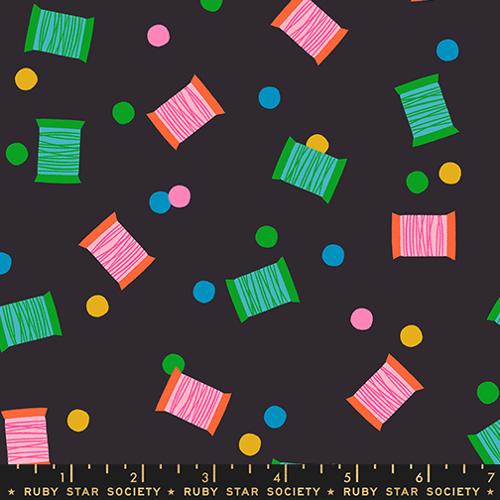 Spools in Black -- 1-800 Notion -- Ruby Star Society -- Moda Fabric