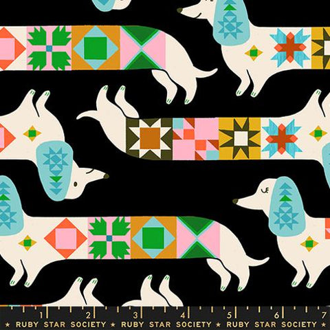 Quilty Dog in Black -- 1-800 Notion -- Ruby Star Society -- Moda Fabric