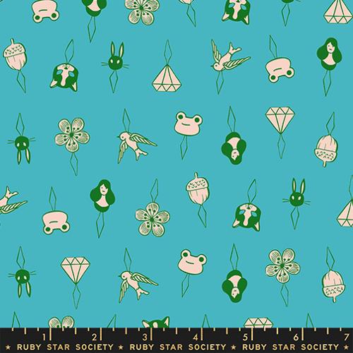Thread Charms in Turquoise -- 1-800 Notion -- Ruby Star Society -- Moda Fabric