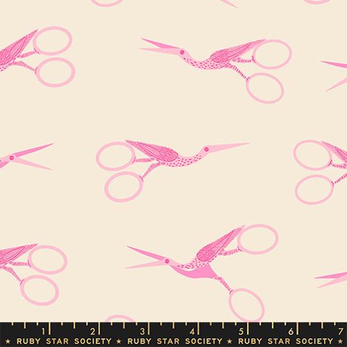 Stork Scissors in Shell -- 1-800 Notion -- Ruby Star Society -- Moda Fabric