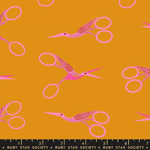 Stork Scissors in Honey -- 1-800 Notion -- Ruby Star Society -- Moda Fabric
