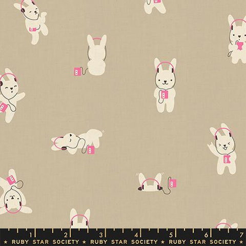 Rabbeats in Khaki -- Lofi Linens by Rashida Coleman Hale -- Ruby Star Society -- Moda Fabric