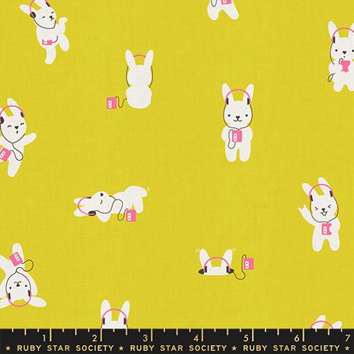 Rabbeats in Citron -- Lofi Linens by Rashida Coleman Hale -- Ruby Star Society -- Moda Fabrics