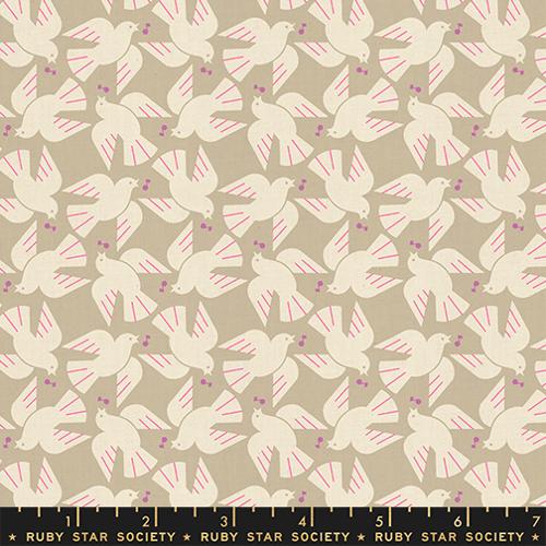 Flock Yeah in Khaki -- Lofi Linens by Rashida Coleman Hale -- Ruby Star Society -- Moda Fabrics